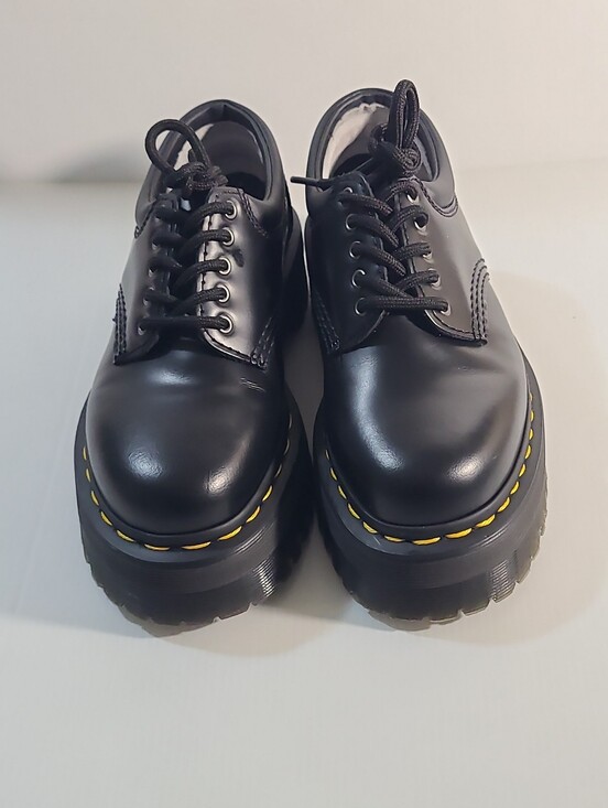 Dr. Martens Shoes - Dr. Martens Black Leather  Sole Platform Lace Up 8053 Quad Size 5 Womens